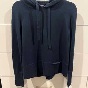 Athleta Navy Knit Hoodie